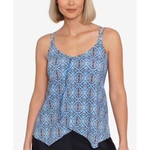 Swim Solutions Women's Handkerchief-Hem Tankini Top, Women's Swimsuit 16